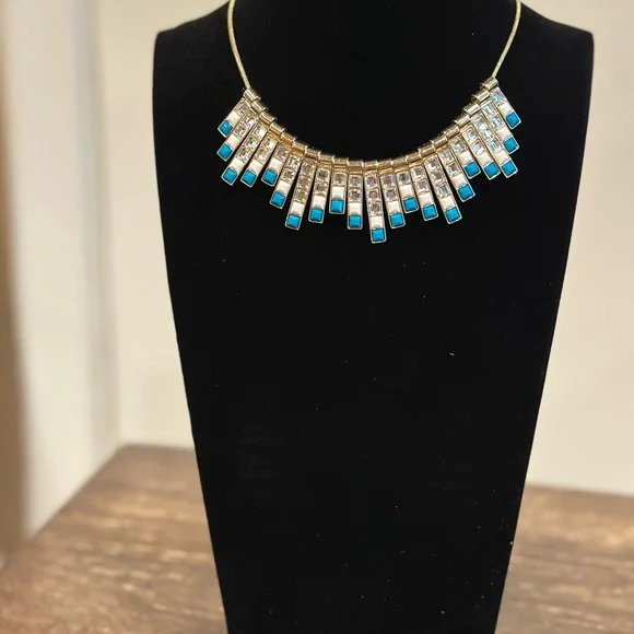 nOir Jewelry Gold and Turquoise Necklace - NWT - Picture 2 of 4